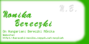 monika bereczki business card